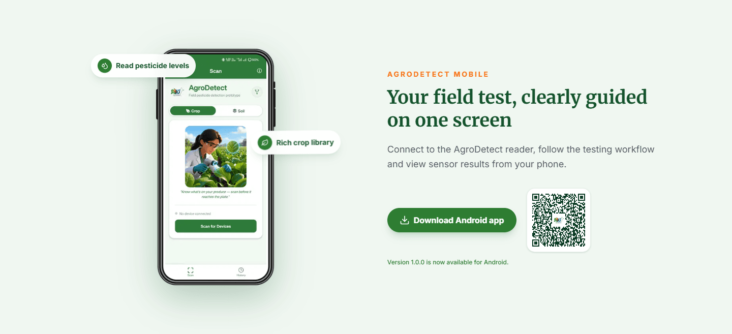 AgroDetect Website & App — mobile app